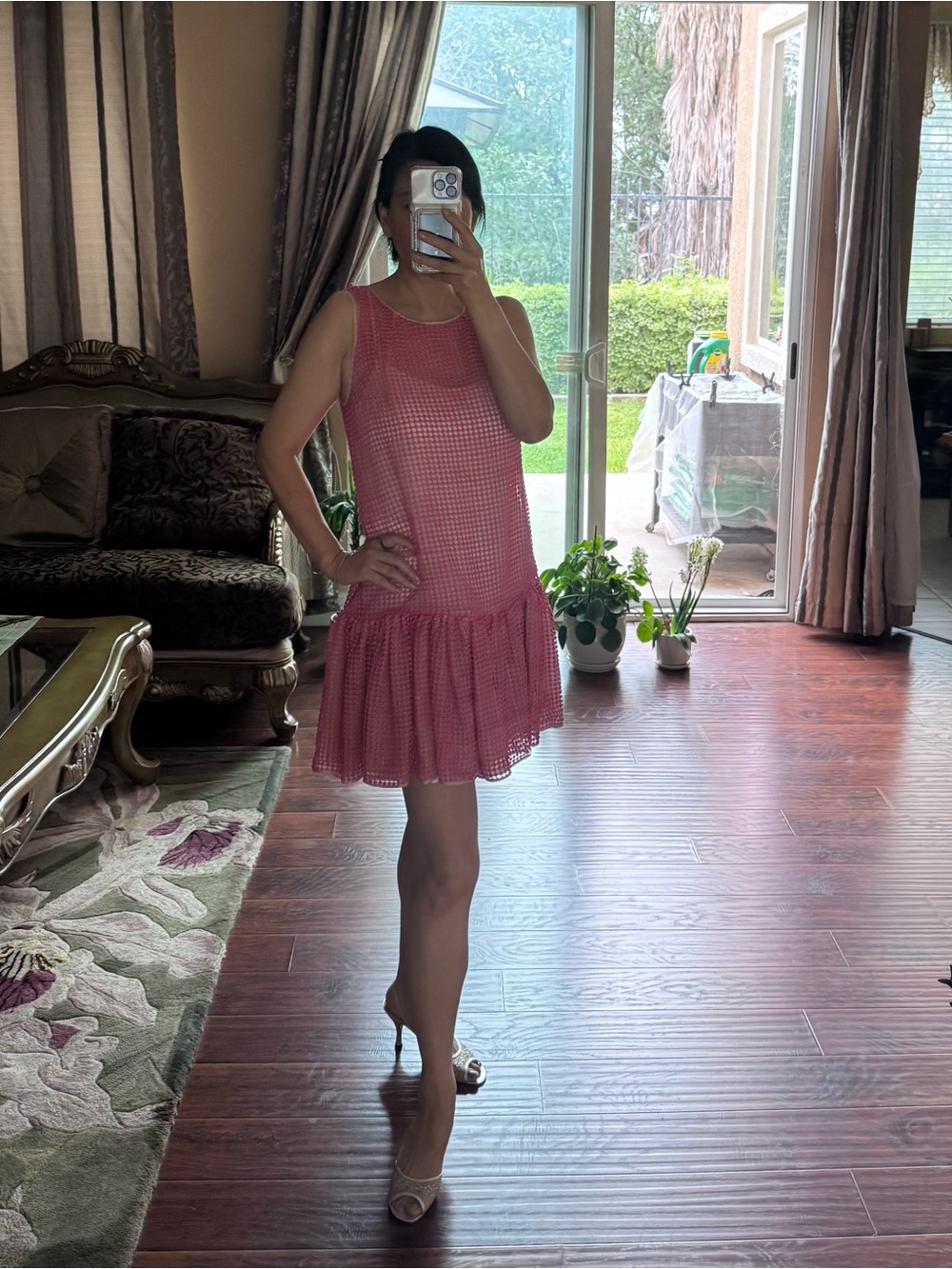 Gianluca Capannolo Pink Textured Kids Dress